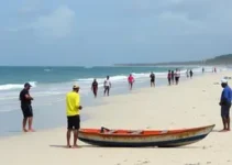 homem alvo de tiros em praia da Bahia
